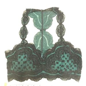 Hanky Panky burnout velvet racerback bralette M